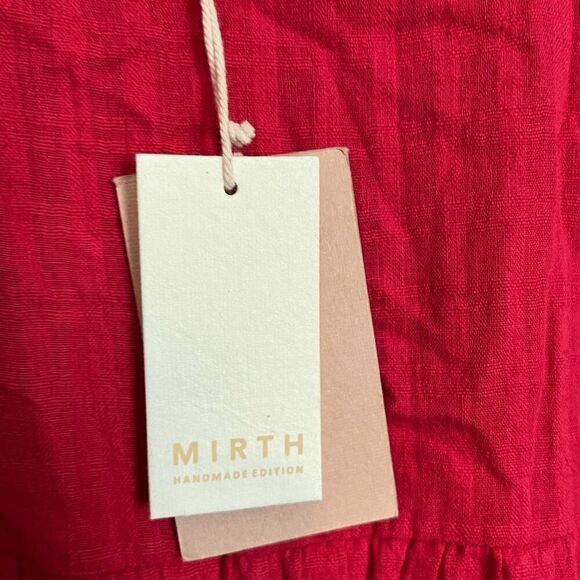 Mirth Grenadine Red Rio Sleeveless Midi Tiered Dress Women's Size Large NWT - Picture 5 of 7